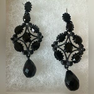 Vintage Chicos Black Chandelier Earrings